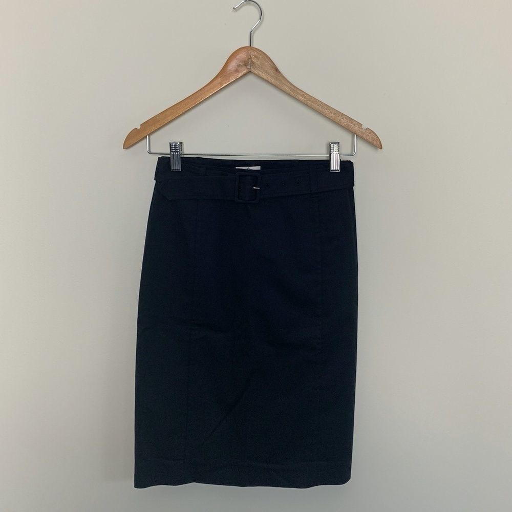 Prada black pencil skirt with belt, XS 38. - Picture 8 of 9